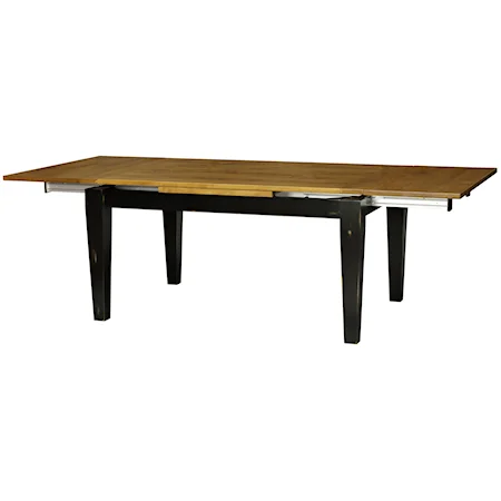 Casual Rectangle Dining Table with Pull Out Ends